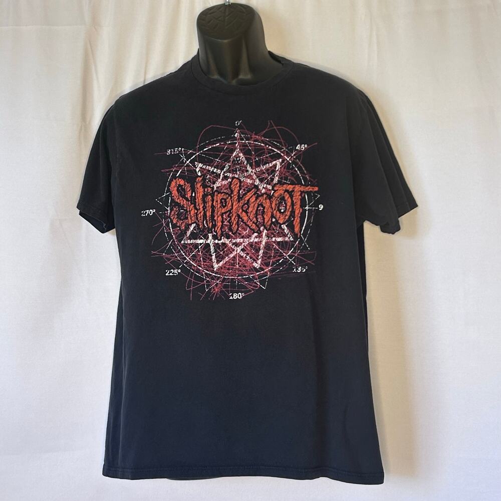Slipknot Graphic T Shirt Black Red Logo Back Print Large